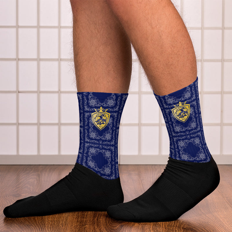 Blue Paisley "Tribal Instincts" Socks